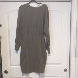 IRO Long Sleeve Khaki Dress